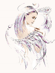 Картина по номерам &amp;quot;Девушка с крыльями&amp;quot;