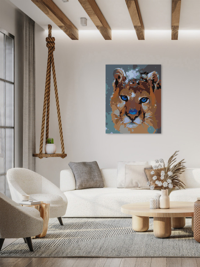 Raqamlar bo&amp;#039;yicha rasm &amp;quot;Ko&amp;#039;k ko&amp;#039;zli sher&amp;quot;