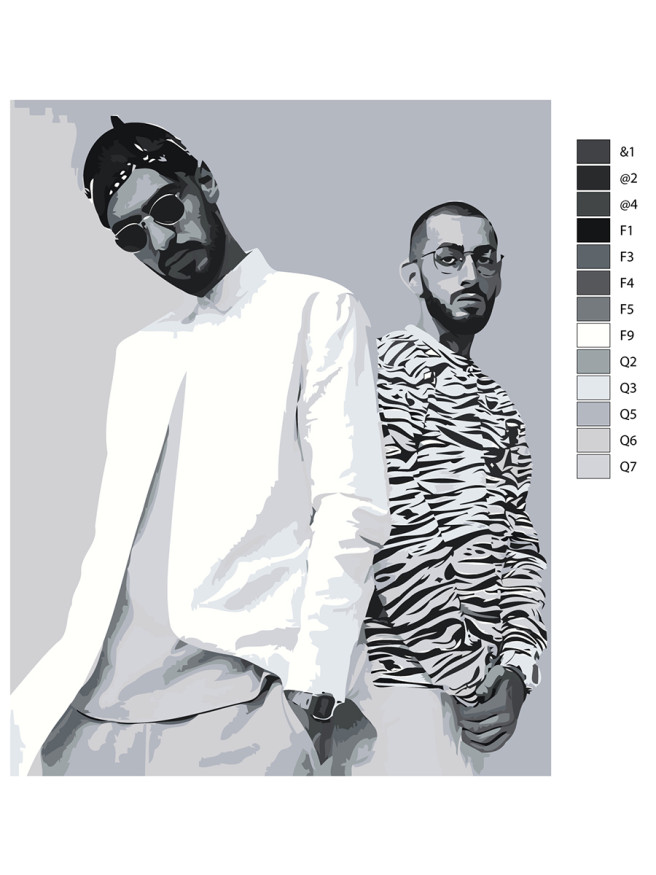 Raqamlar bo&amp;#039;yicha rasm &amp;quot;Ikki o&amp;#039;g&amp;#039;il&amp;quot;