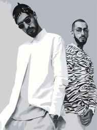 Картина по номерам &amp;quot;Два парня&amp;quot;