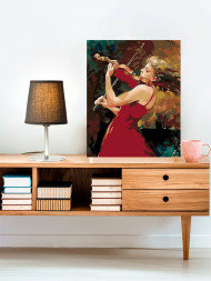 Raqamlar bo&#039;yicha rasm &quot;Skripka bilan qiz&quot;