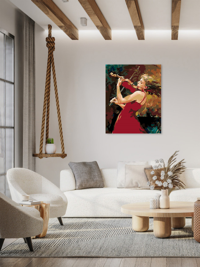 Raqamlar bo&amp;#039;yicha rasm &amp;quot;Skripka bilan qiz&amp;quot;