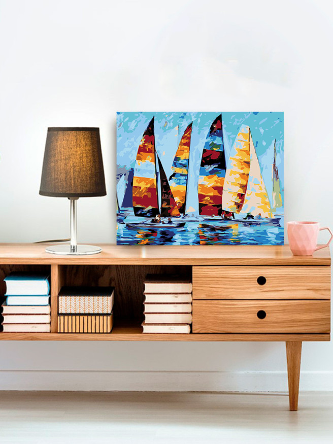 Raqamlar bo&amp;#039;yicha rasm &amp;quot;Dengizdagi qayiqlar&amp;quot;