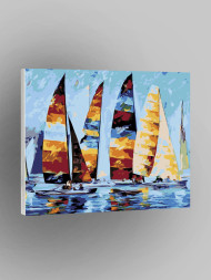 Картина по номерам &amp;quot;Лодки в море&amp;quot;