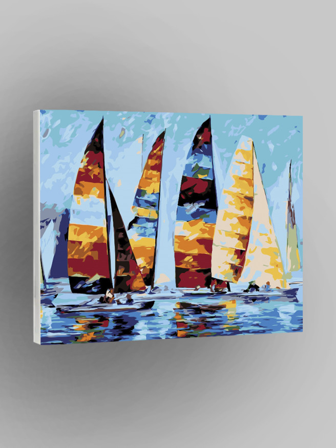 Raqamlar bo&amp;#039;yicha rasm &amp;quot;Dengizdagi qayiqlar&amp;quot;