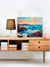 Картина по номерам &amp;quot;Волны бьются о скалы&amp;quot;