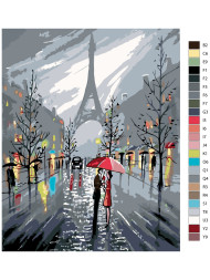 Картина по номерам &amp;quot;Пара в Париже&amp;quot;
