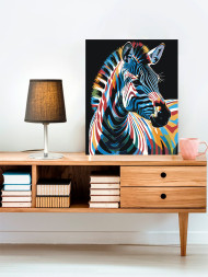 Raqamlar bo&#039;yicha rasm &quot;Rangli zebra&quot;