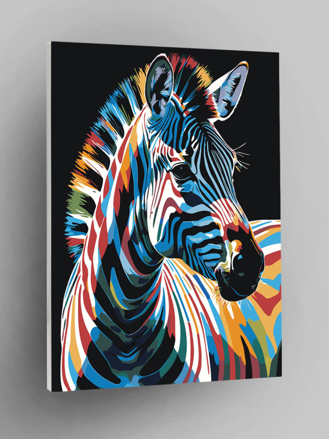 Raqamlar bo&amp;#039;yicha rasm &amp;quot;Rangli zebra&amp;quot;