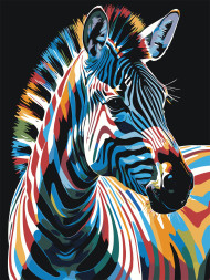 Raqamlar bo&#039;yicha rasm &quot;Rangli zebra&quot;