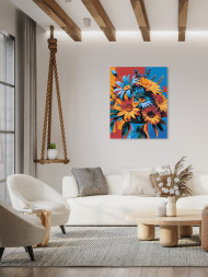 Картина по номерам &amp;quot;Цветы в вазе&amp;quot;