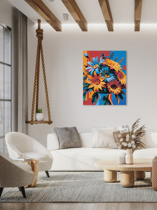 Raqamlar bo&amp;#039;yicha rasm &amp;quot;Vazodagi gullar&amp;quot;