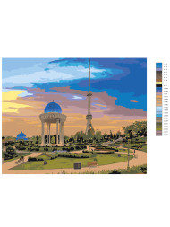 Raqamlar bo‘yicha rasm &quot;Toshkent. Kechki manzara&quot;