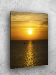 Постер на холсте &amp;quot;Золотой закат над морем&amp;quot;