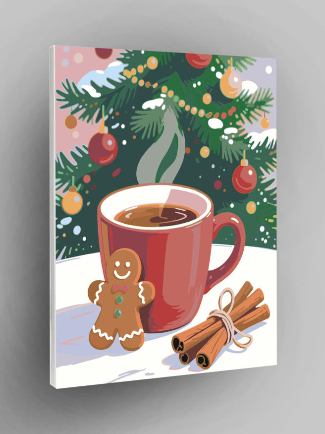 Raqamlar bo‘yicha rasm &amp;quot;Zanjabil pechenye va qahva&amp;quot;