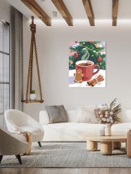 Raqamlar bo‘yicha rasm &quot;Zanjabil pechenye va qahva&quot;