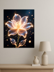 Постер на холсте &amp;quot;Сияющий фантазийный цветок&amp;quot;