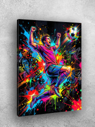 Holstga bosilgan poster "Futbol g‘alabasi quvonchi"