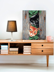 Картина по номерам &amp;quot;Любопытные кошки&amp;quot;