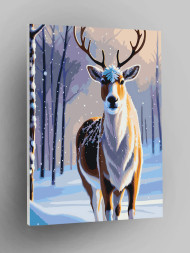 Raqamlar bo'yicha rasm "Maftunkor kiyik"