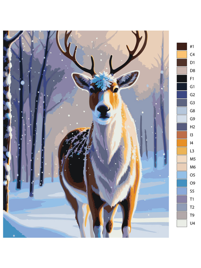 Raqamlar bo&amp;#039;yicha rasm &amp;quot;Maftunkor kiyik&amp;quot;