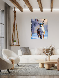 Raqamlar bo'yicha rasm "Maftunkor kiyik"