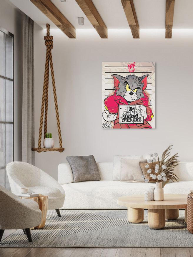 Fluorescent raqamlar bo&amp;#039;yicha rasm &amp;quot;Mushuk Tom&amp;quot;