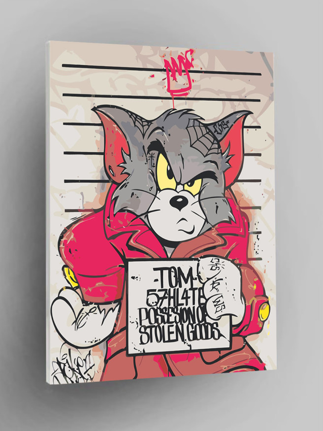 Fluorescent raqamlar bo&amp;#039;yicha rasm &amp;quot;Mushuk Tom&amp;quot;