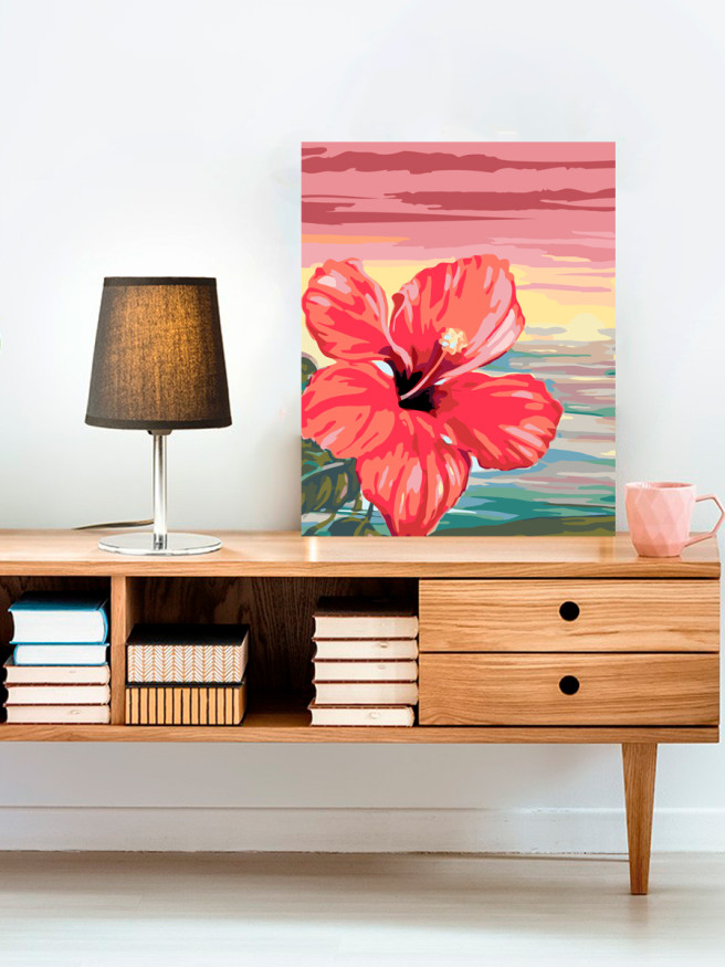 Картина по номерам &amp;quot;Цветок у моря&amp;quot;