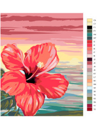 Картина по номерам &amp;quot;Цветок у моря&amp;quot;