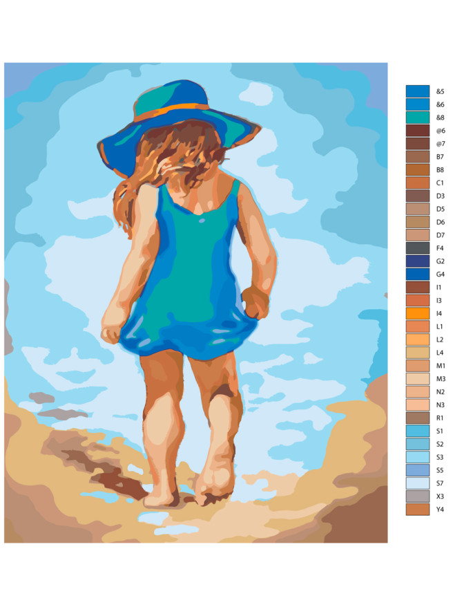 Картина по номерам &amp;quot;Девочка у воды&amp;quot;