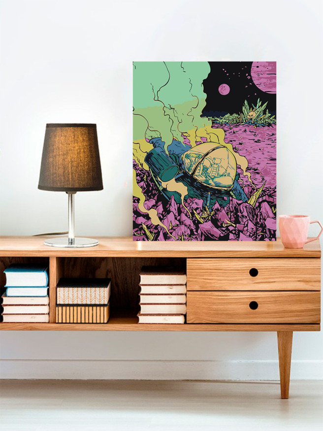 Картина по номерам &amp;quot;Крушение летающей тарелки&amp;quot;