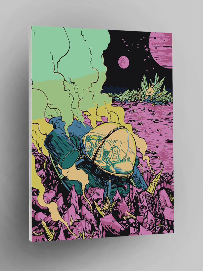 Картина по номерам &amp;quot;Крушение летающей тарелки&amp;quot;