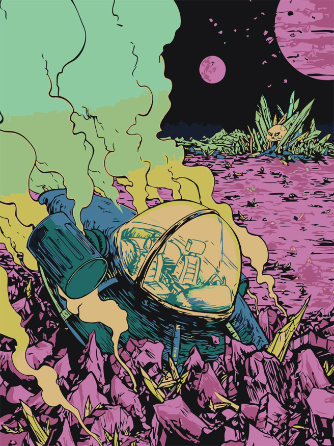 Картина по номерам &amp;quot;Крушение летающей тарелки&amp;quot;