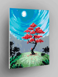 Картина по номерам &amp;quot;Красное дерево&amp;quot;