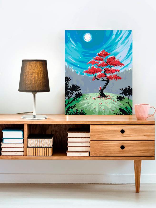 Raqamlar bo&amp;#039;yicha rasm &amp;quot;Qizil daraxt&amp;quot;