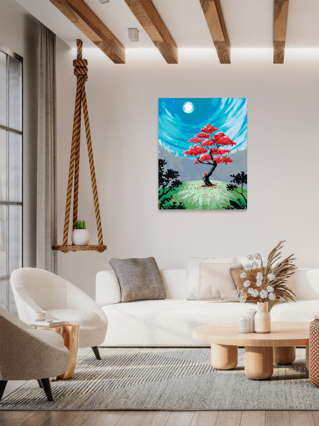 Raqamlar bo&amp;#039;yicha rasm &amp;quot;Qizil daraxt&amp;quot;