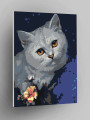 Картина по номерам &amp;quot;Кошка с цветами&amp;quot;