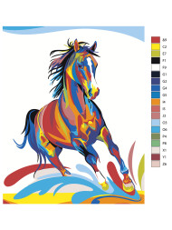 Raqamlar bo'yicha rasm "Ot"