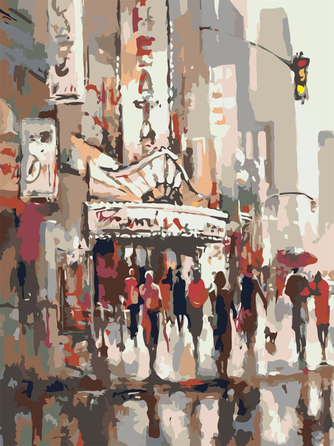 Raqamlar bo&amp;#039;yicha rasm &amp;quot;Shahardagi odamlar&amp;quot;