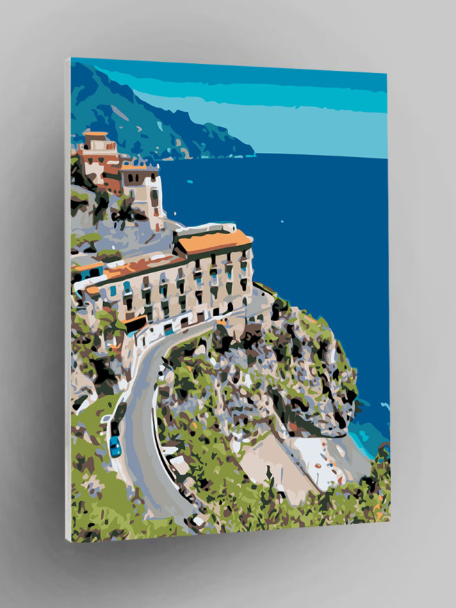 Raqamlar bo&amp;#039;yicha rasm &amp;quot;Dengiz bo&amp;#039;yida qurilish&amp;quot;