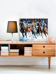 Raqamlar bo'yicha rasm "Ot poygasi"