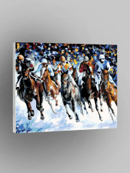 Raqamlar bo'yicha rasm "Ot poygasi"