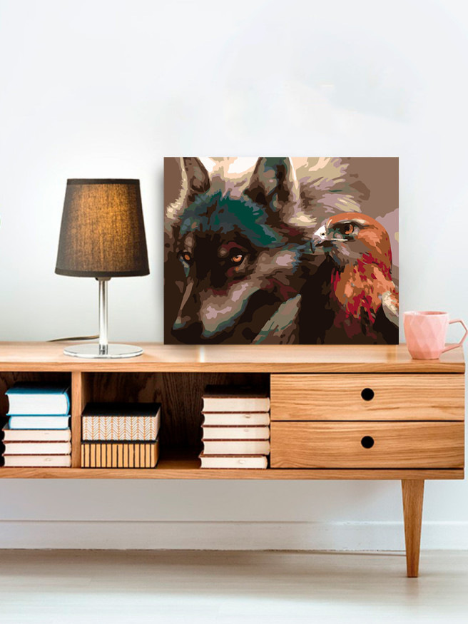 Raqamlar bo&amp;#039;yicha rasm &amp;quot;Burgut bilan bo&amp;#039;ri&amp;quot;