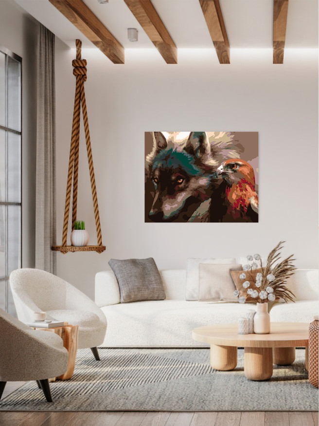 Raqamlar bo&amp;#039;yicha rasm &amp;quot;Burgut bilan bo&amp;#039;ri&amp;quot;