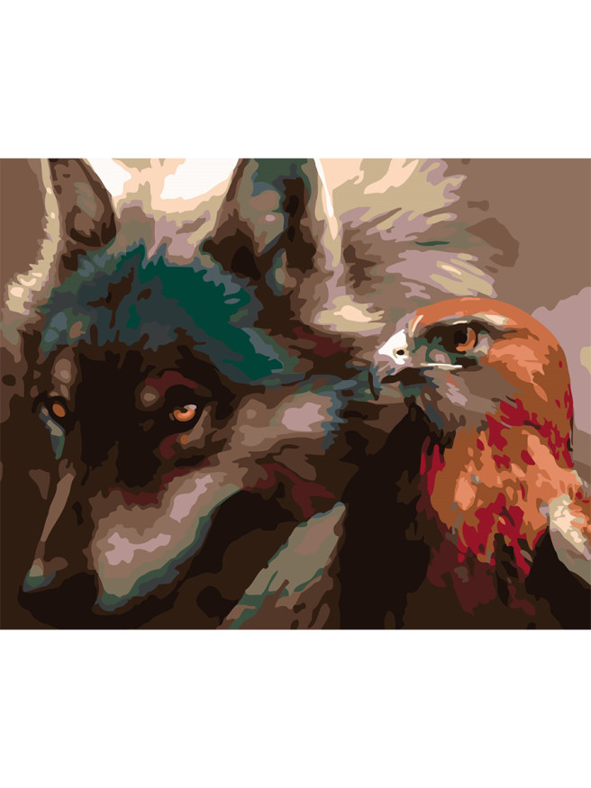 Raqamlar bo&amp;#039;yicha rasm &amp;quot;Burgut bilan bo&amp;#039;ri&amp;quot;