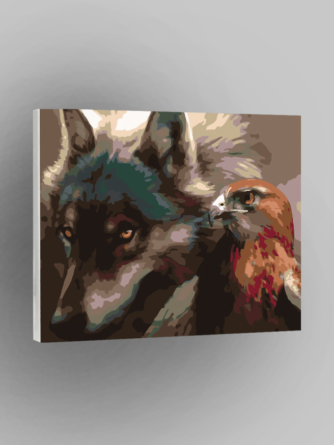 Raqamlar bo&amp;#039;yicha rasm &amp;quot;Burgut bilan bo&amp;#039;ri&amp;quot;