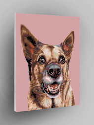 Raqamlar bo&#039;yicha rasm &quot;Ovcharka rasmi&quot;