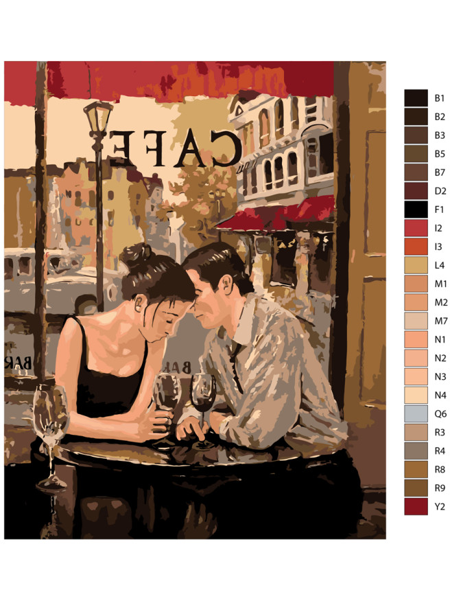 Картина по номерам &amp;quot;Свидание в кафе&amp;quot;