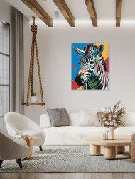 Raqamlar bo'yicha rasm "Zebra"